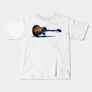 Mountains Guitar Gifts Guitarist Musician Concert Guitar Kids T-Shirt